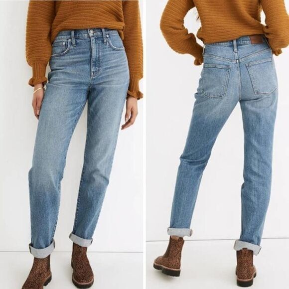 NEW Madewell High-Rise Slim Boyjean in Neal Wash: TENCEL™ Denim, 23 - Picture 1 of 16